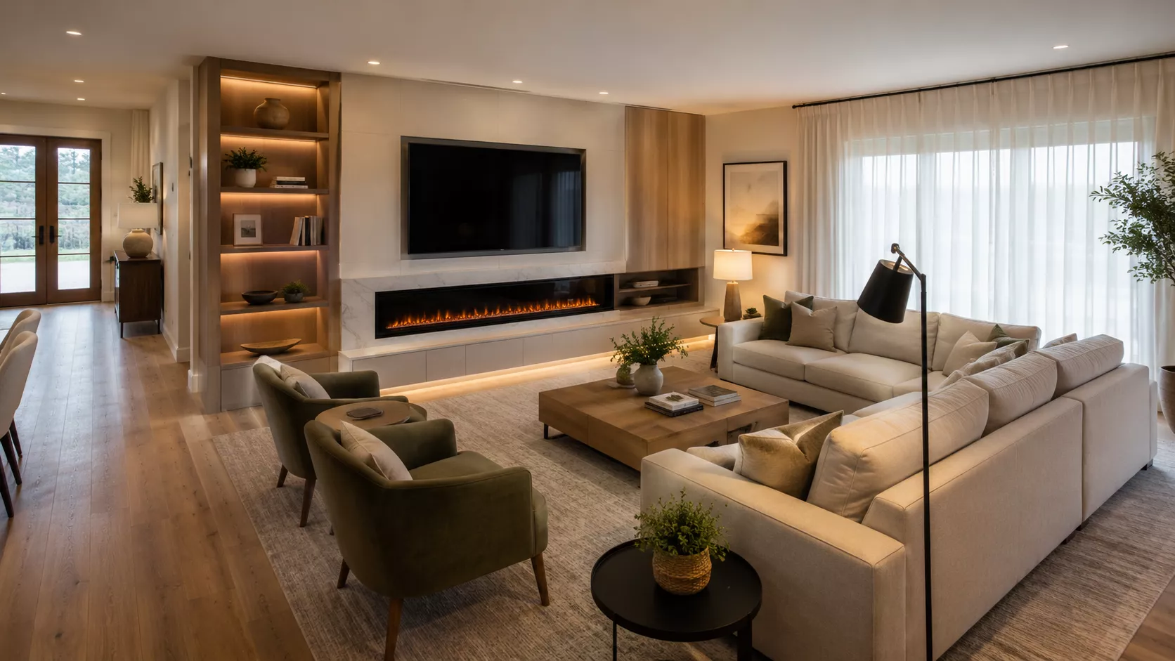Modern and luxurious living room designs for everyday family living